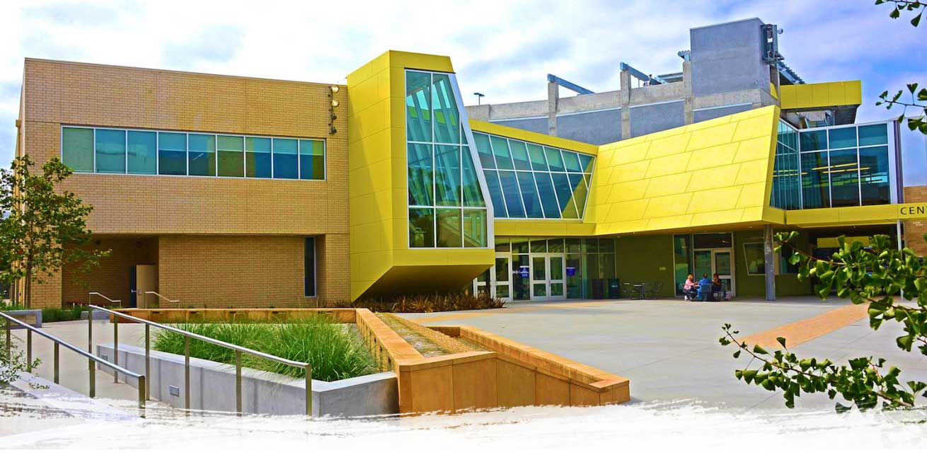 large modern yellow building